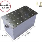 Bể tách mỡ công nghiệp inox 304 dung tích 200 lít