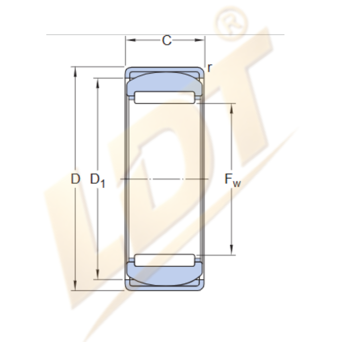Bản vẽ Vòng bi kim tự lựa