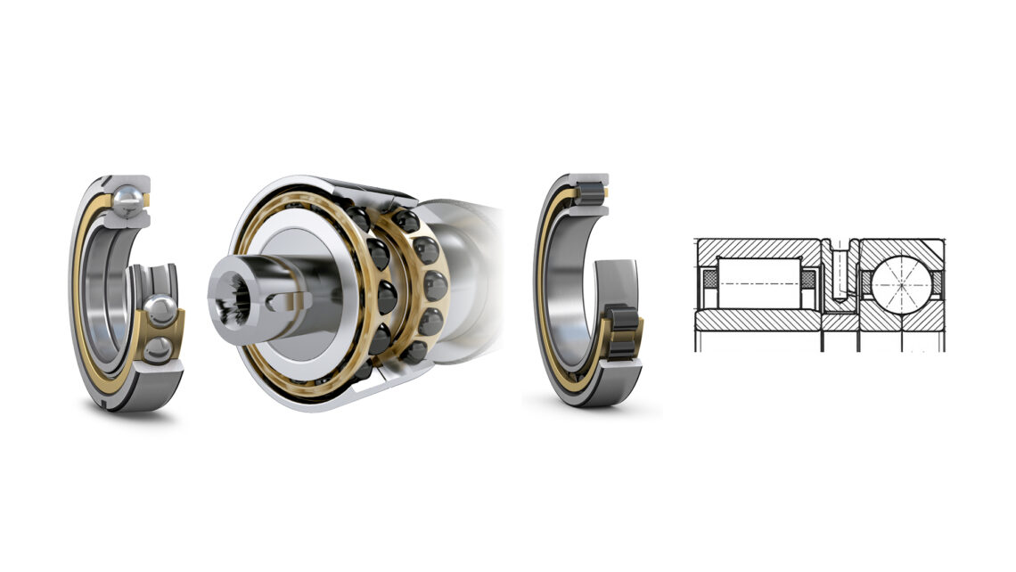 Rolling bearings and units for radial and axial loads