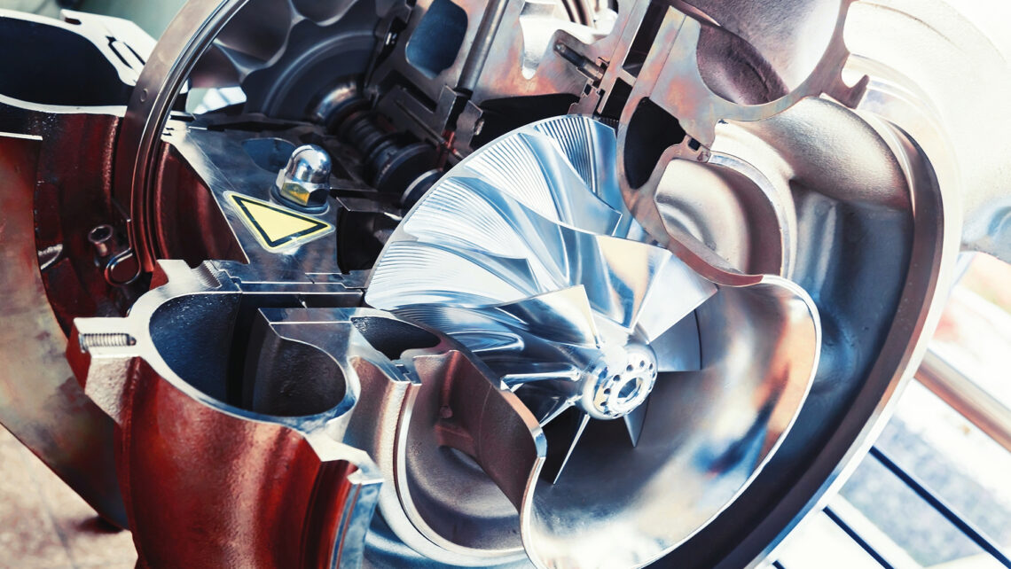 Turbocharger cutaway